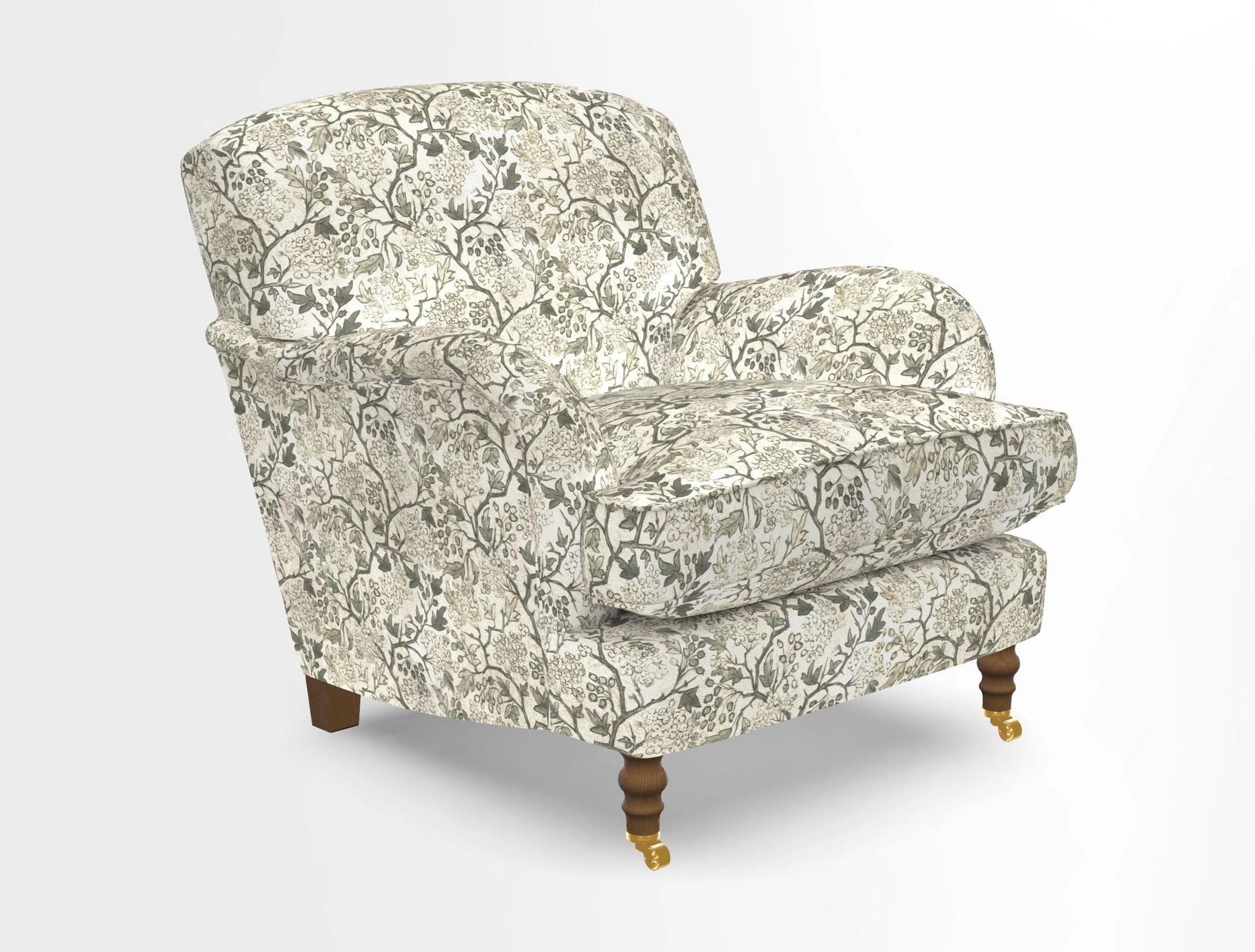 Kentwell Chair in Caroline Maria Applebee Collage Wildflowers with fringe in Sophie Bullion Currant