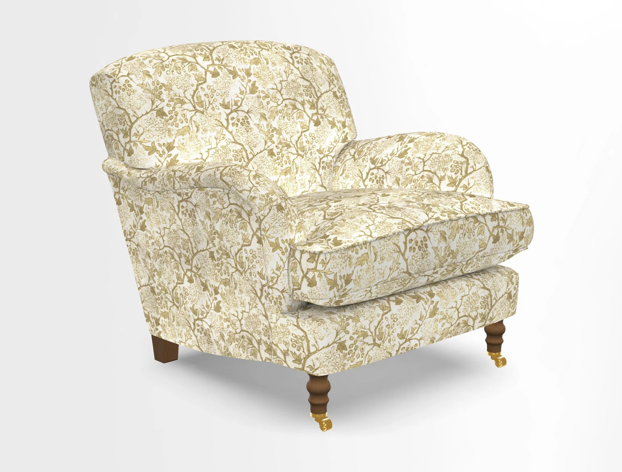 Kentwell Chair in Caroline Maria Applebee Collage Wildflowers with fringe in Sophie Bullion Currant
