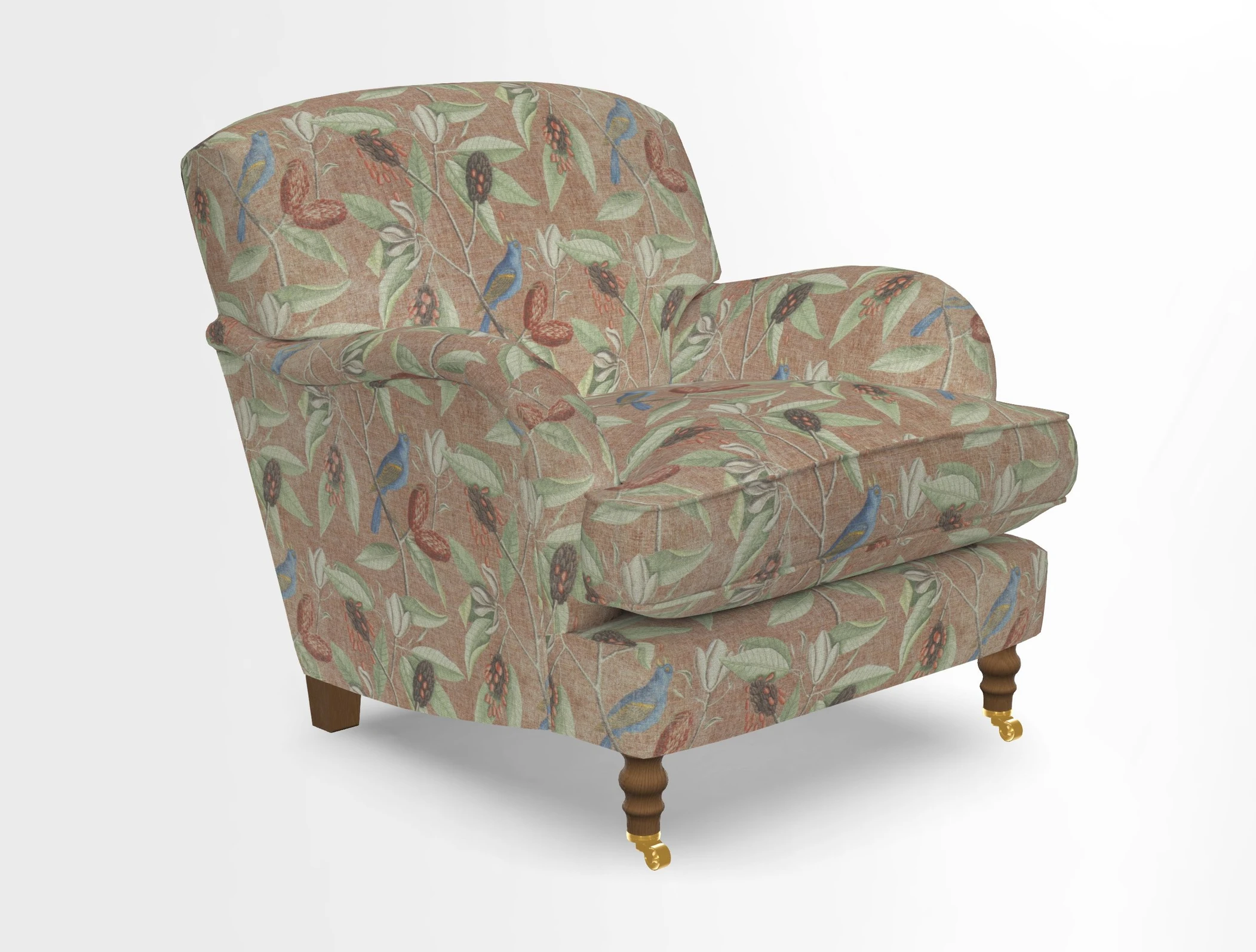 Kentwell Chair in Caroline Maria Applebee Collage Wildflowers with fringe in Sophie Bullion Currant