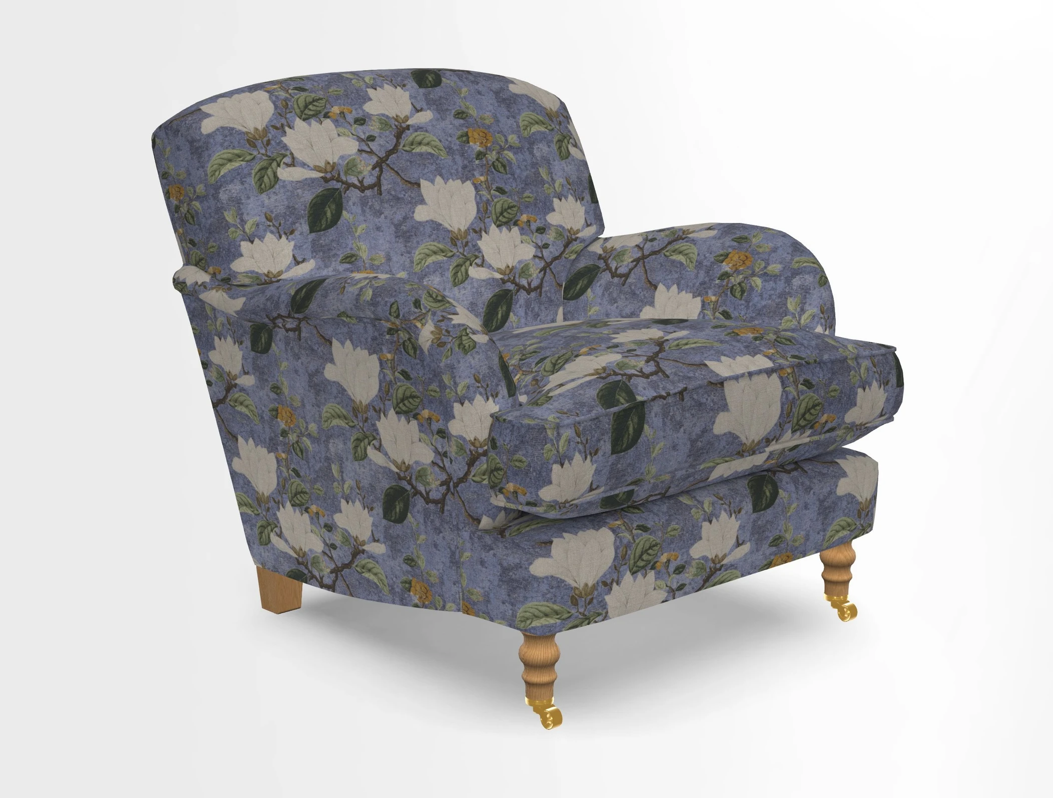 Kentwell Chair in Caroline Maria Applebee Collage Wildflowers with fringe in Sophie Bullion Currant