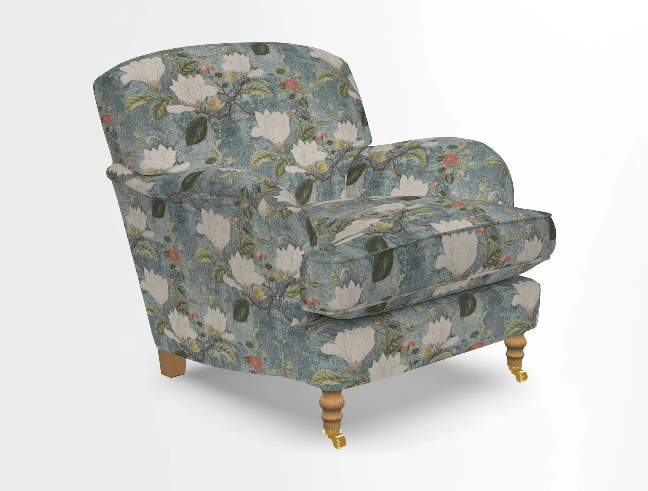 Kentwell Chair in Caroline Maria Applebee Collage Wildflowers with fringe in Sophie Bullion Currant