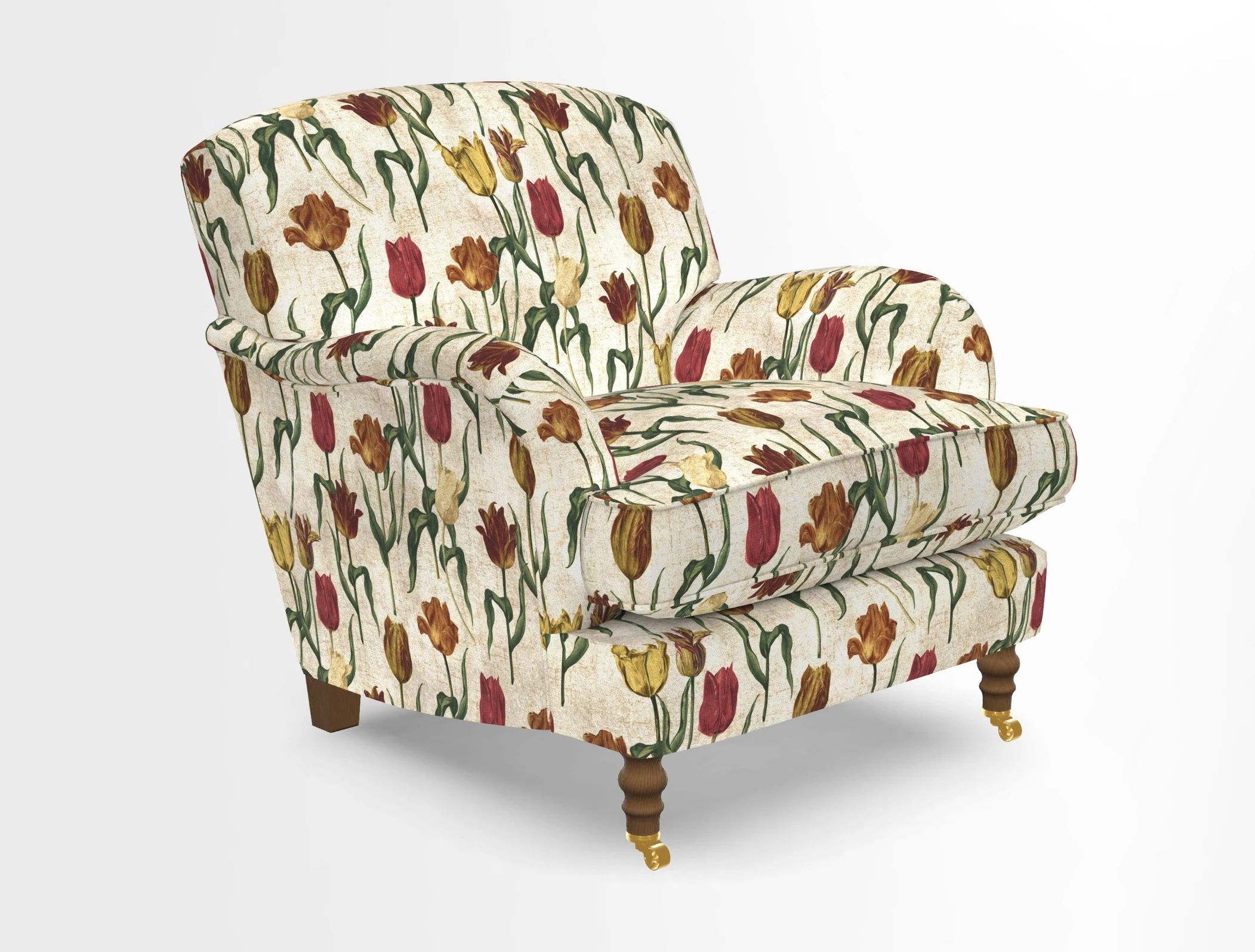 Kentwell Chair in Caroline Maria Applebee Collage Wildflowers with fringe in Sophie Bullion Currant