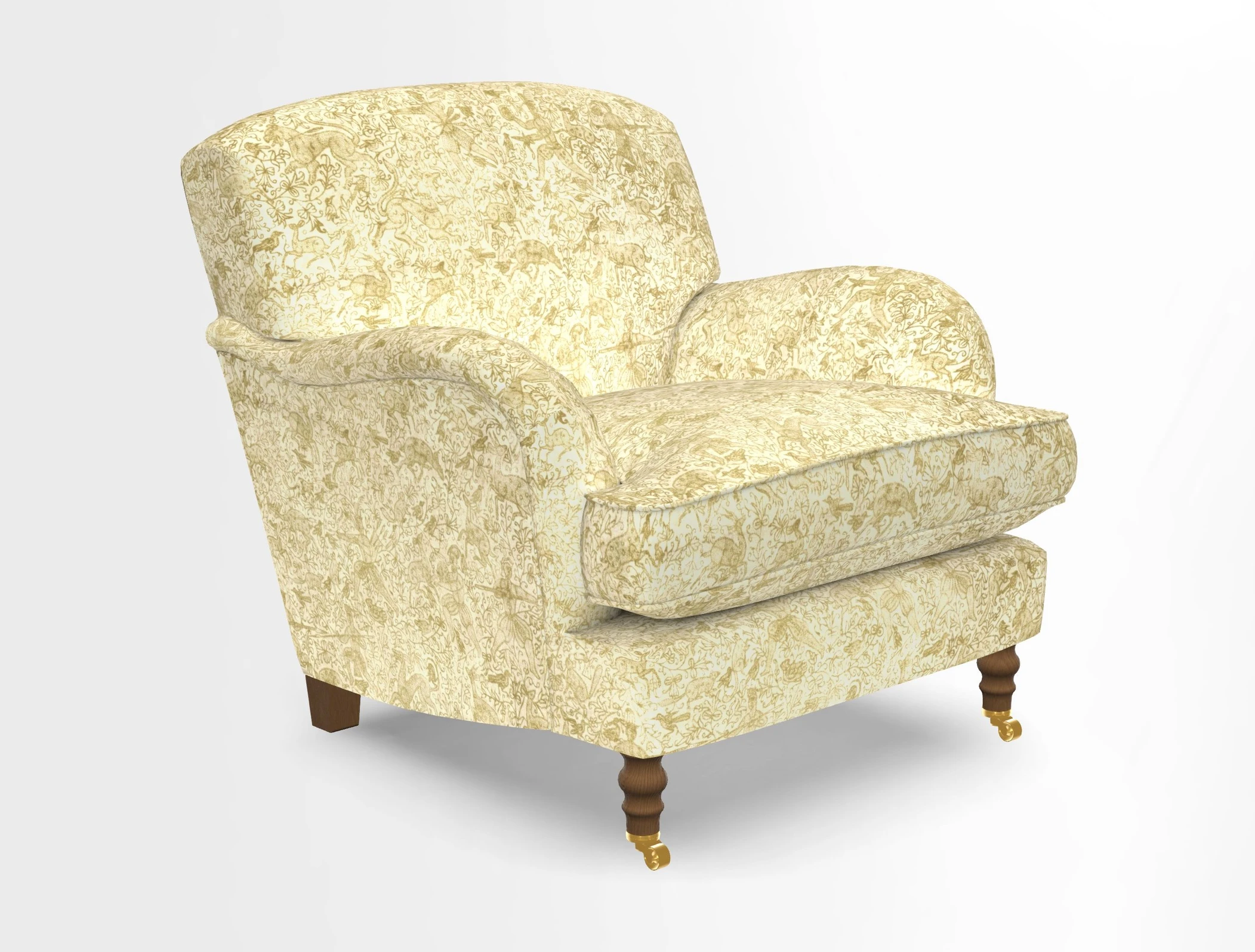 Kentwell Chair in Caroline Maria Applebee Collage Wildflowers with fringe in Sophie Bullion Currant
