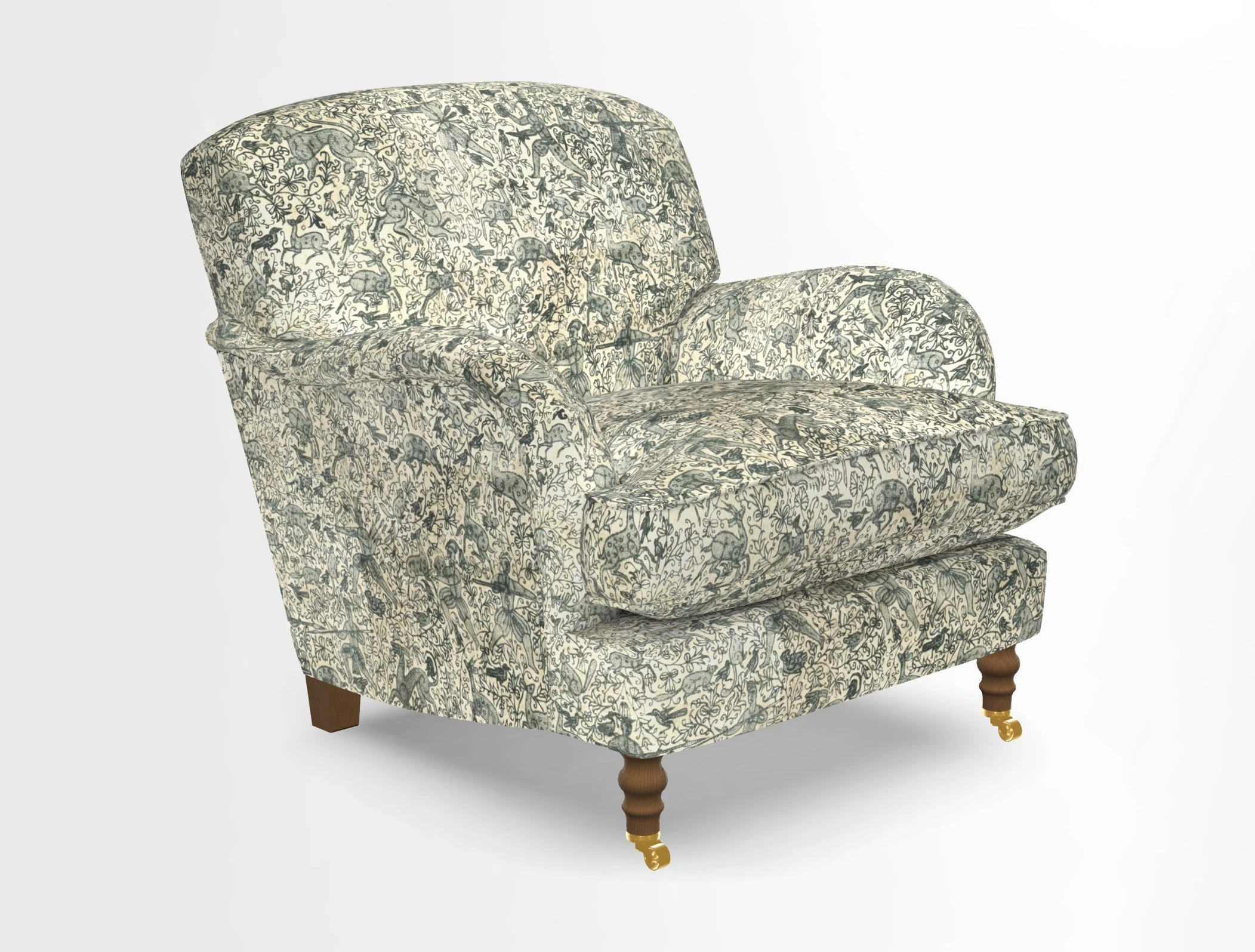 Kentwell Chair in Caroline Maria Applebee Collage Wildflowers with fringe in Sophie Bullion Currant