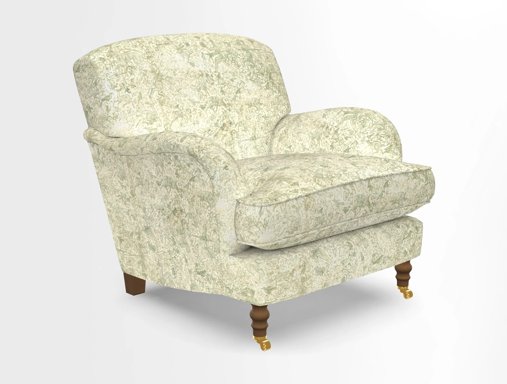 Kentwell Chair in Caroline Maria Applebee Collage Wildflowers with fringe in Sophie Bullion Currant