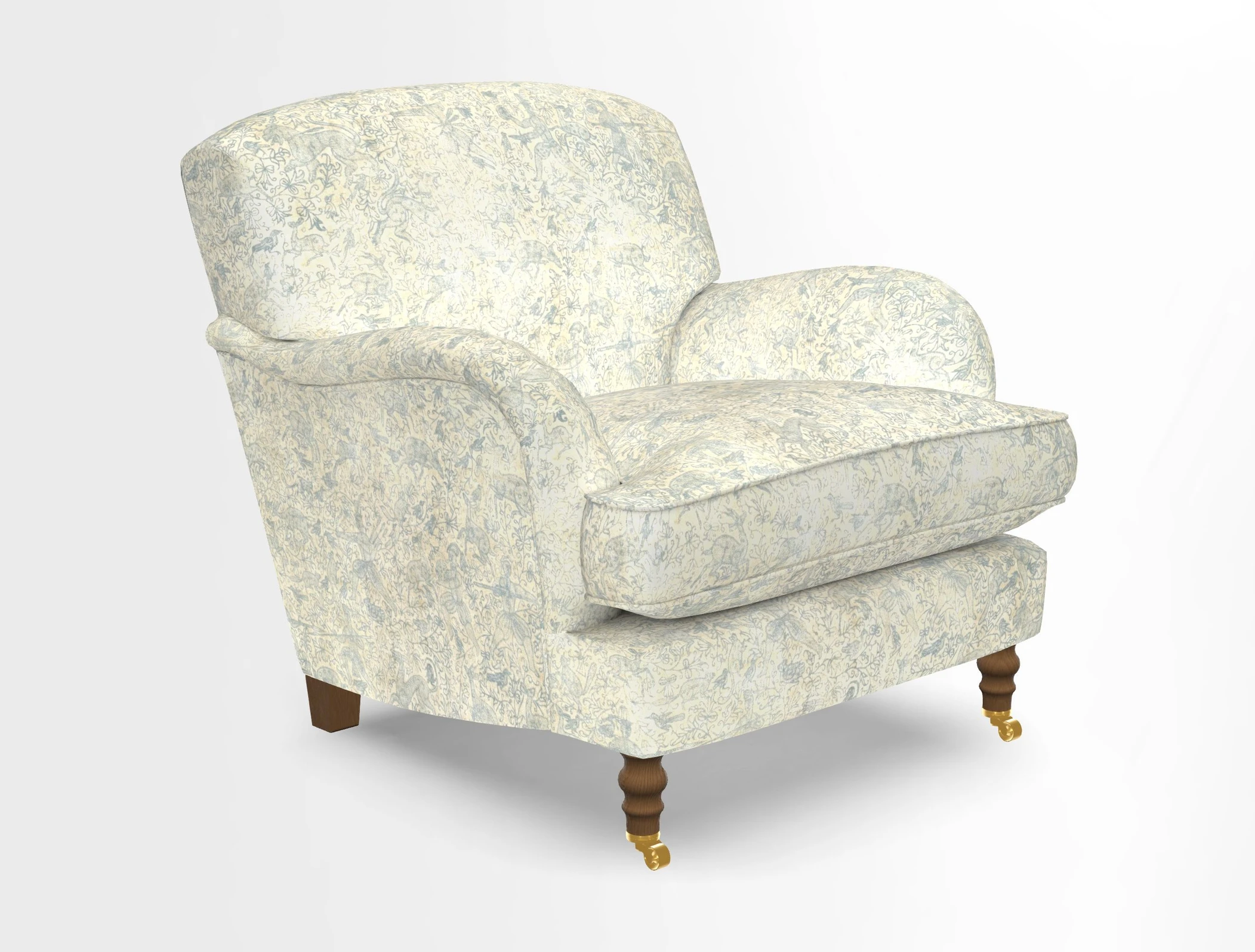 Kentwell Chair in Caroline Maria Applebee Collage Wildflowers with fringe in Sophie Bullion Currant