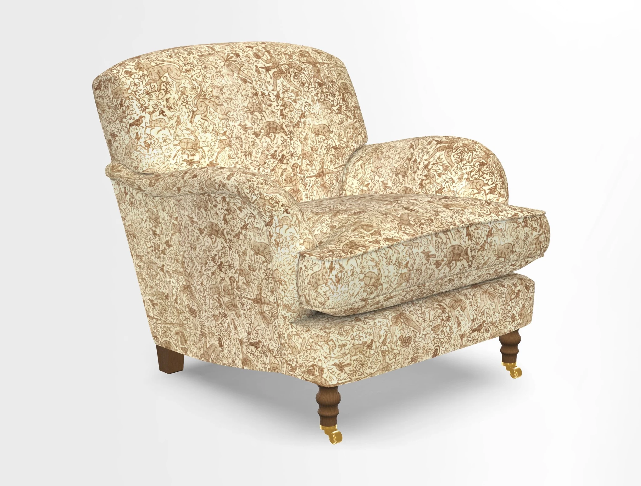 Kentwell Chair in Caroline Maria Applebee Collage Wildflowers with fringe in Sophie Bullion Currant