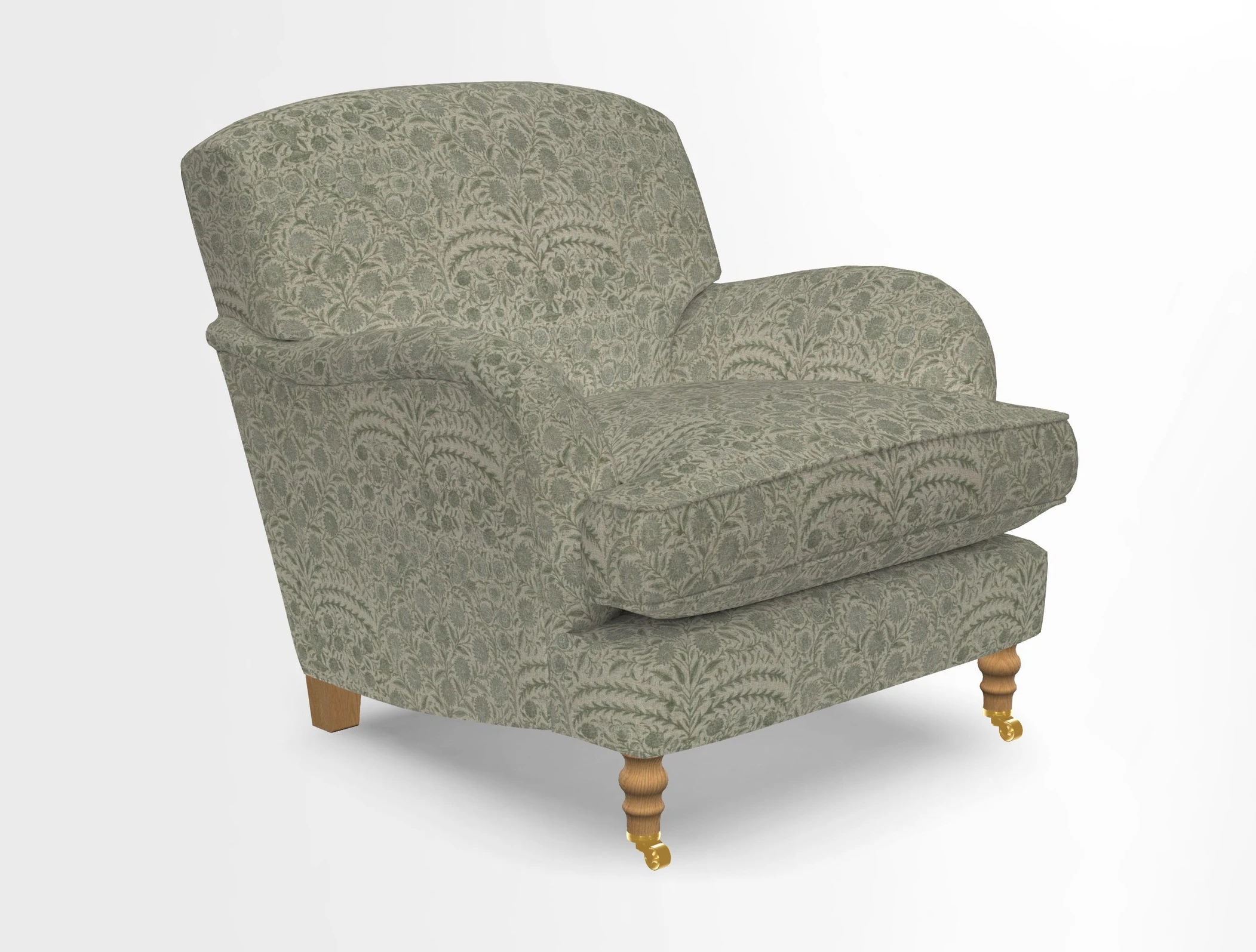Kentwell Chair in Caroline Maria Applebee Collage Wildflowers with fringe in Sophie Bullion Currant