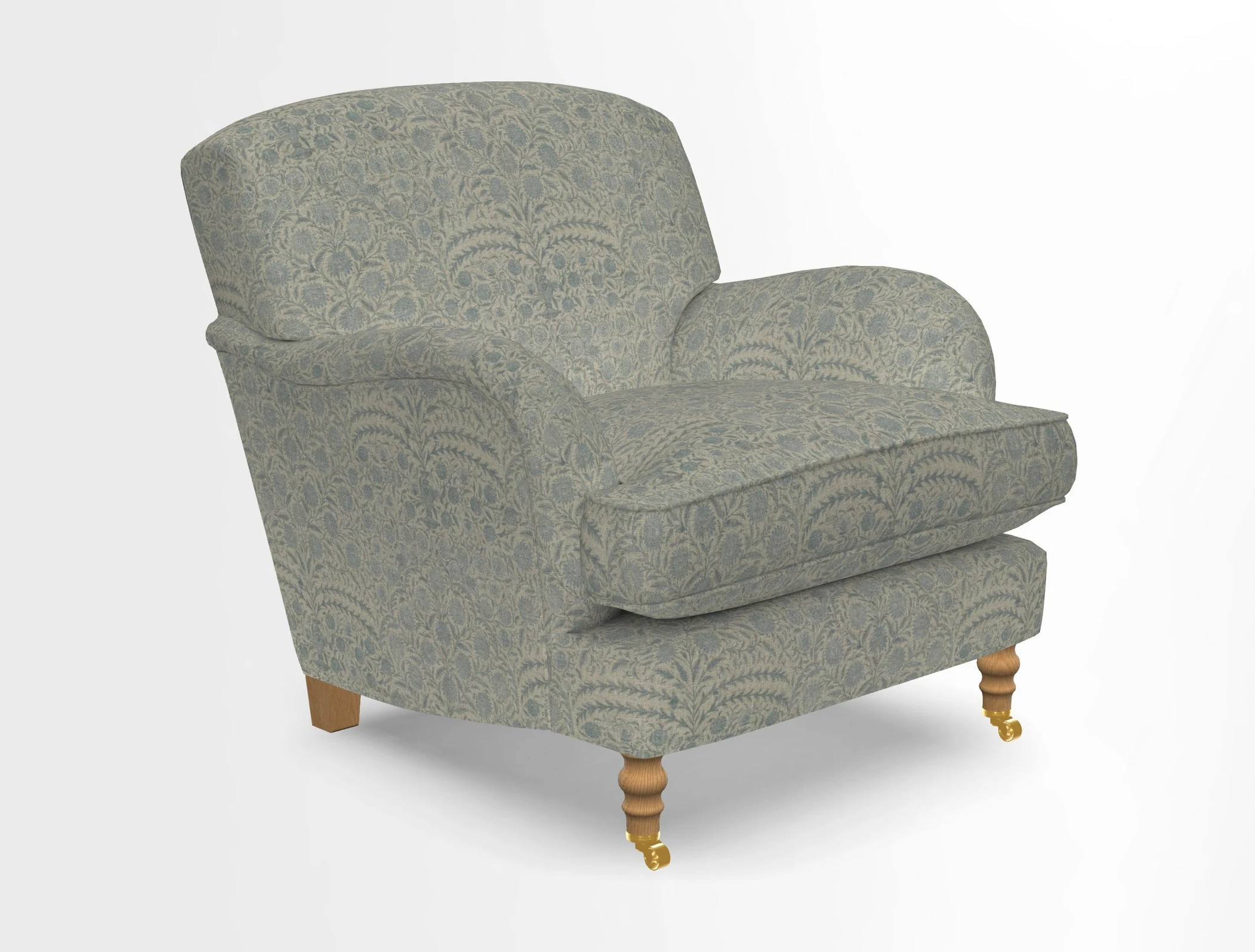 Kentwell Chair in Caroline Maria Applebee Collage Wildflowers with fringe in Sophie Bullion Currant