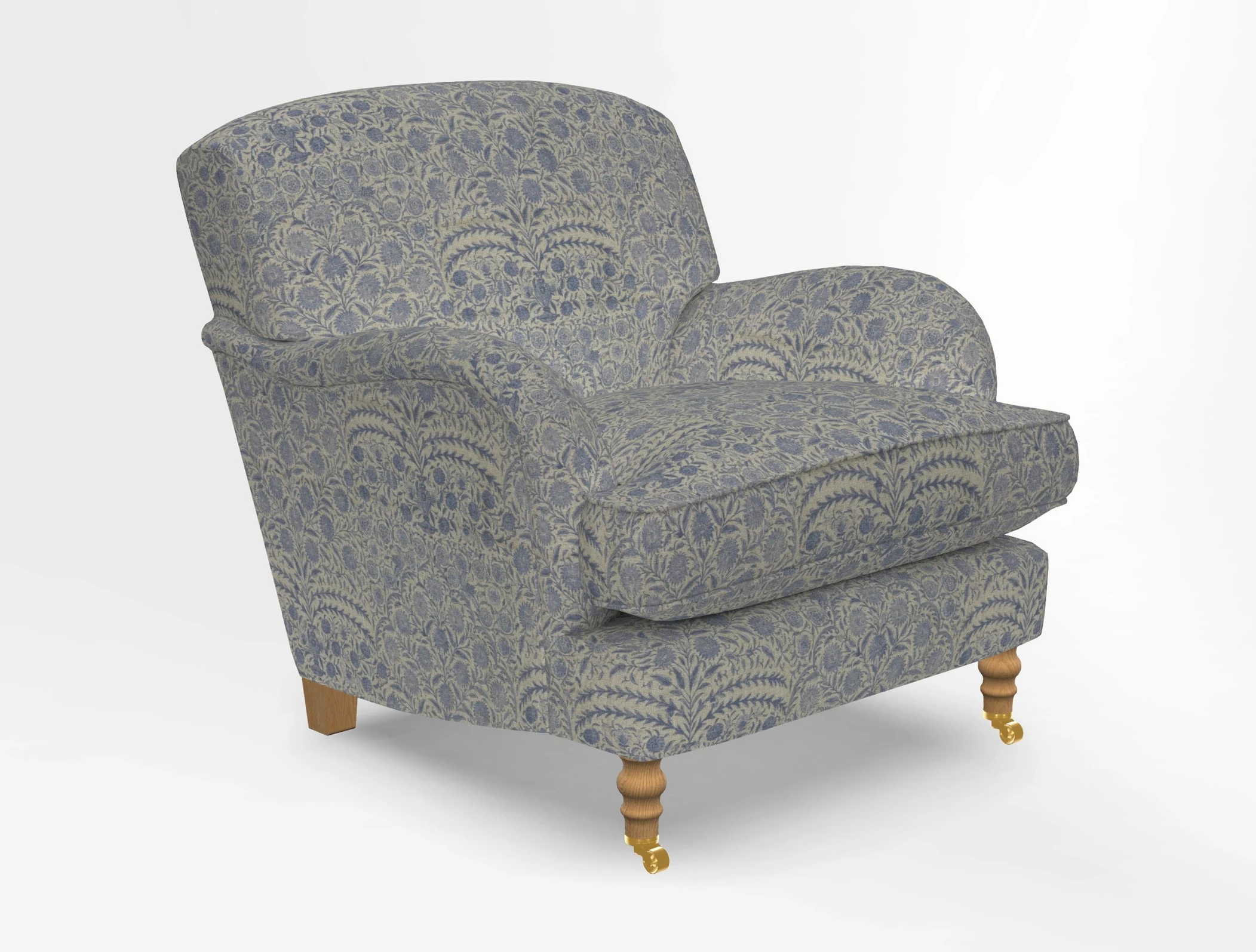 Kentwell Chair in Caroline Maria Applebee Collage Wildflowers with fringe in Sophie Bullion Currant