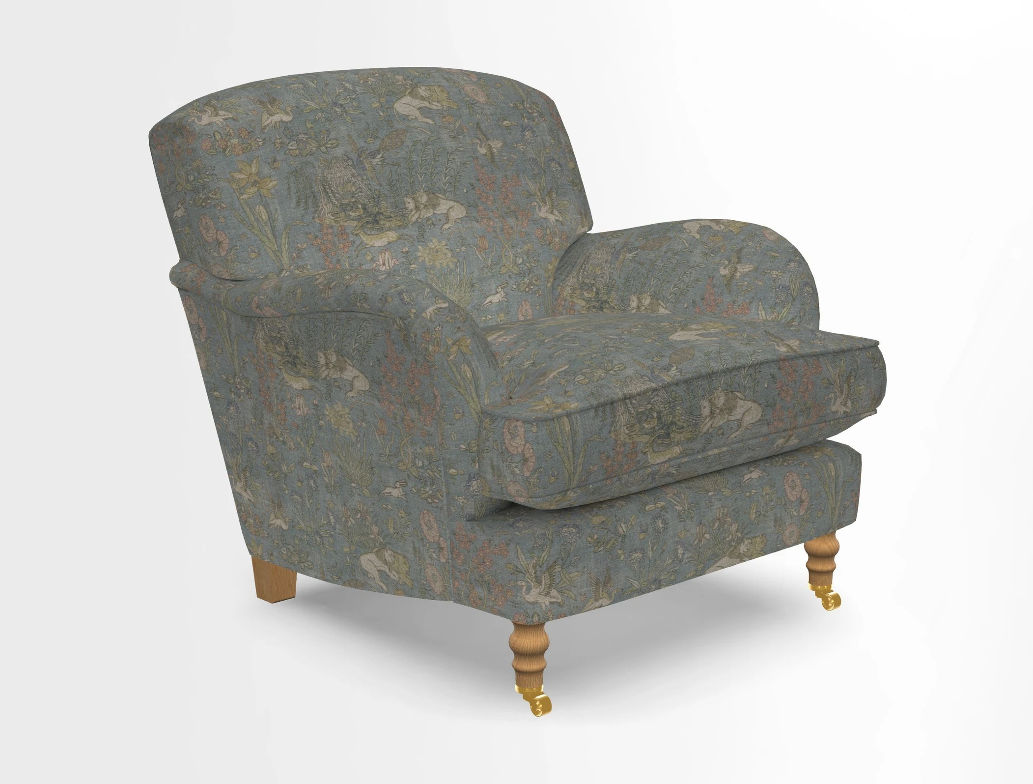 Kentwell Chair in Caroline Maria Applebee Collage Wildflowers with fringe in Sophie Bullion Currant