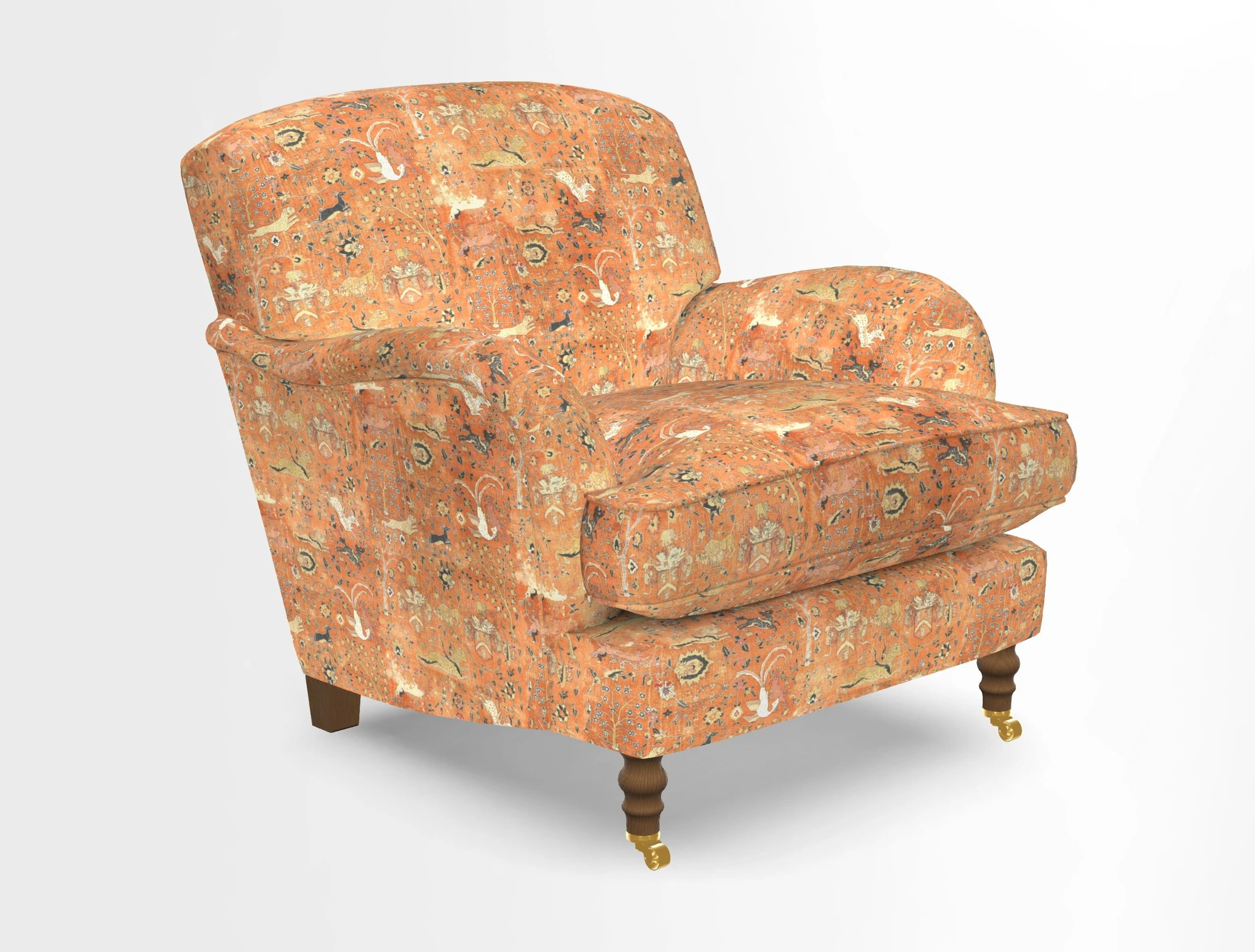 Kentwell Chair in Caroline Maria Applebee Collage Wildflowers with fringe in Sophie Bullion Currant
