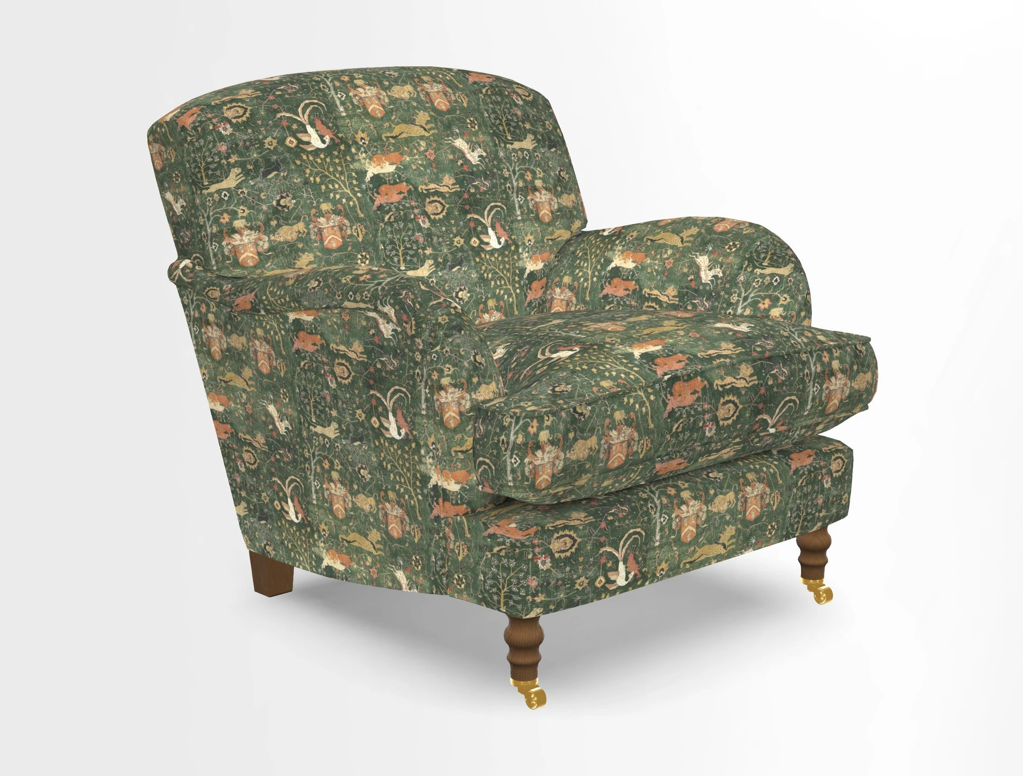 Kentwell Chair in Caroline Maria Applebee Collage Wildflowers with fringe in Sophie Bullion Currant