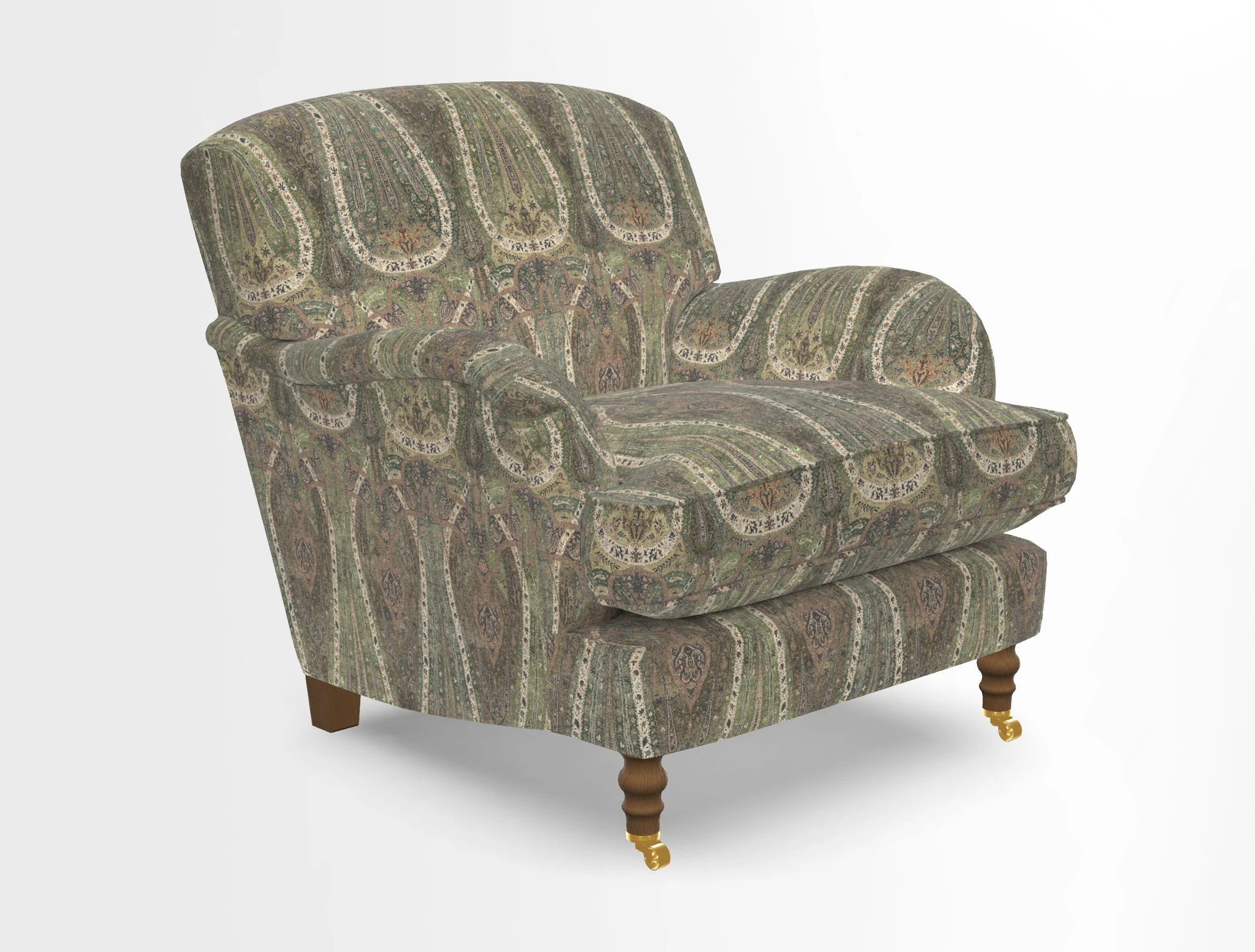 Kentwell Chair in Caroline Maria Applebee Collage Wildflowers with fringe in Sophie Bullion Currant