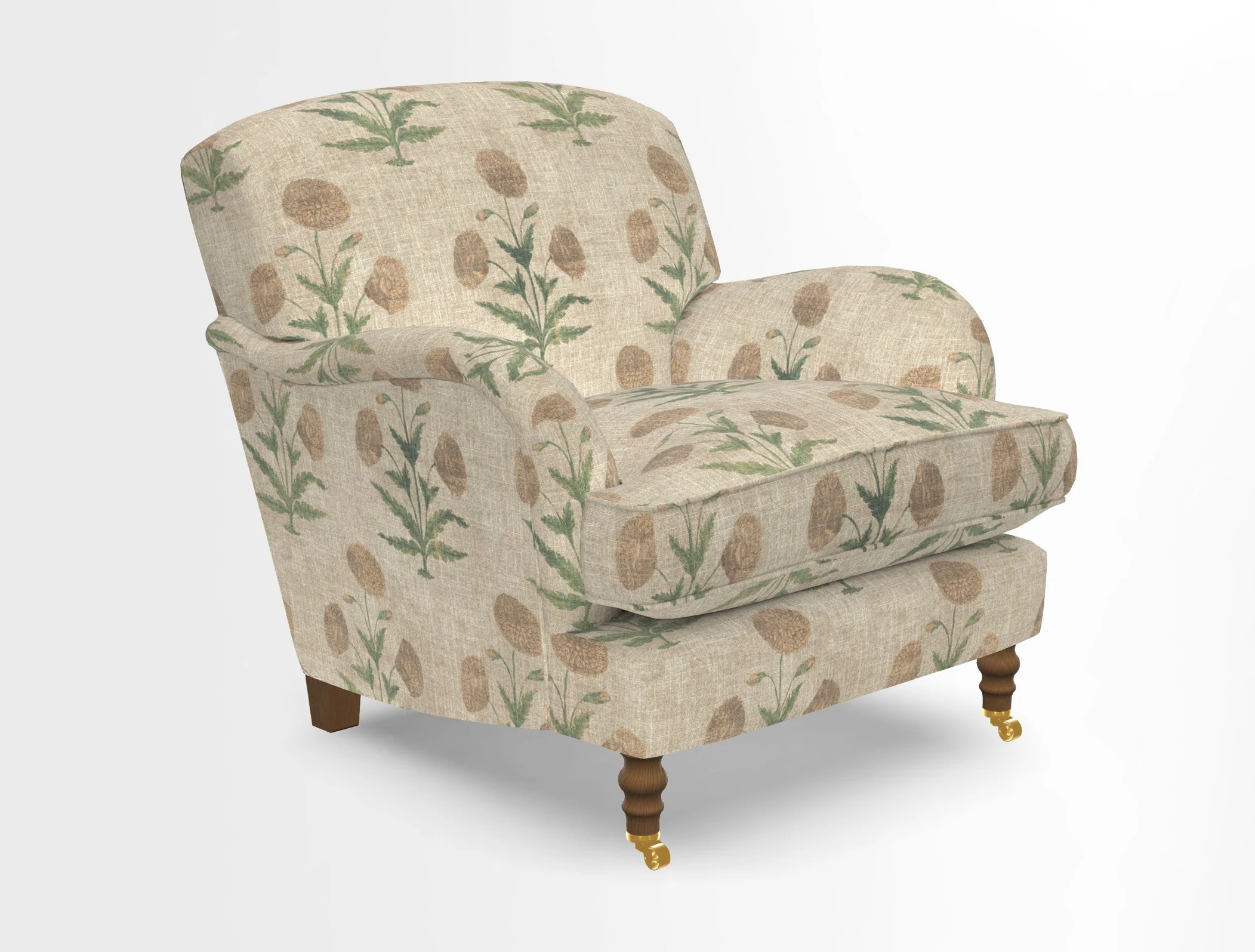 Kentwell Chair in Caroline Maria Applebee Collage Wildflowers with fringe in Sophie Bullion Currant