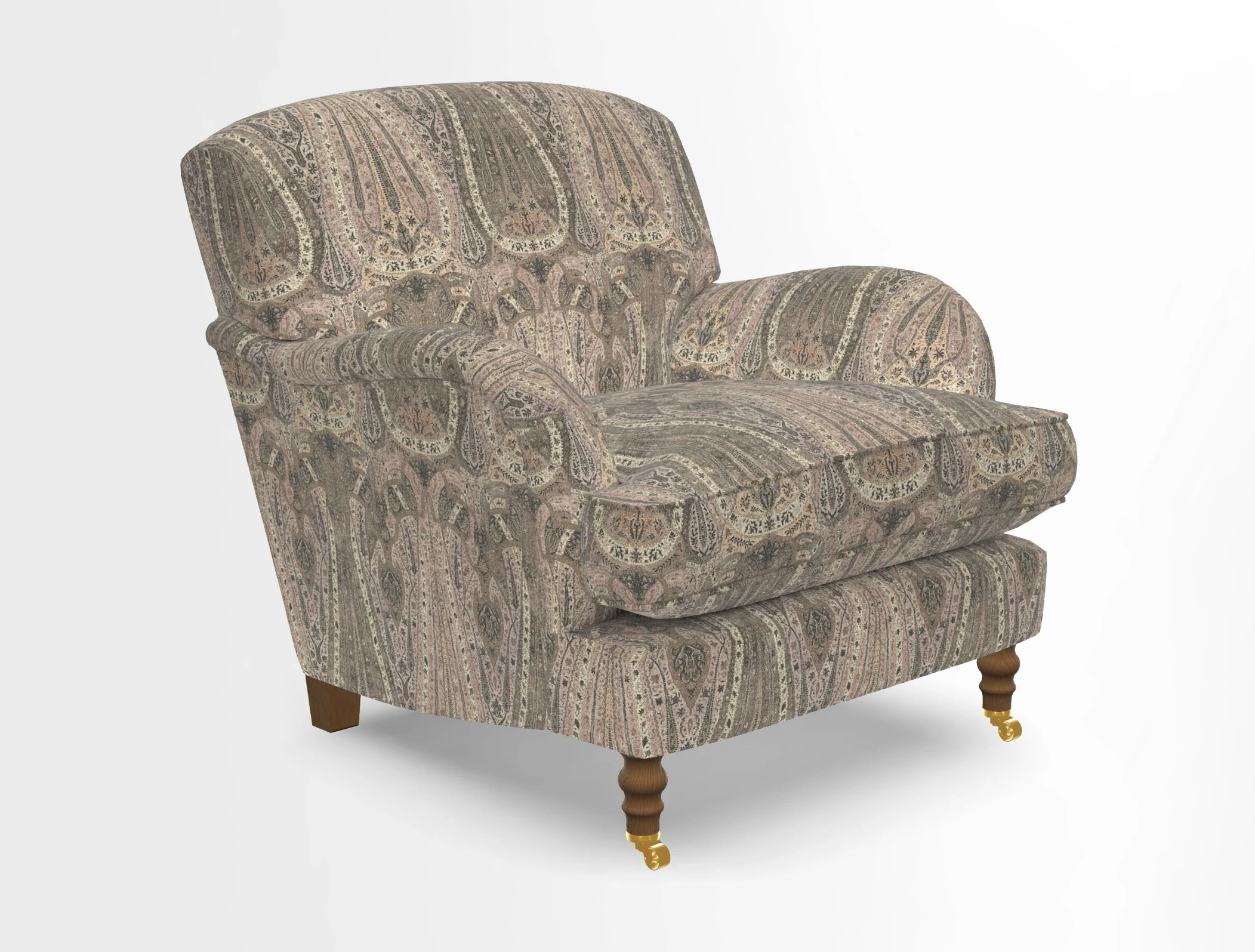 Kentwell Chair in Caroline Maria Applebee Collage Wildflowers with fringe in Sophie Bullion Currant