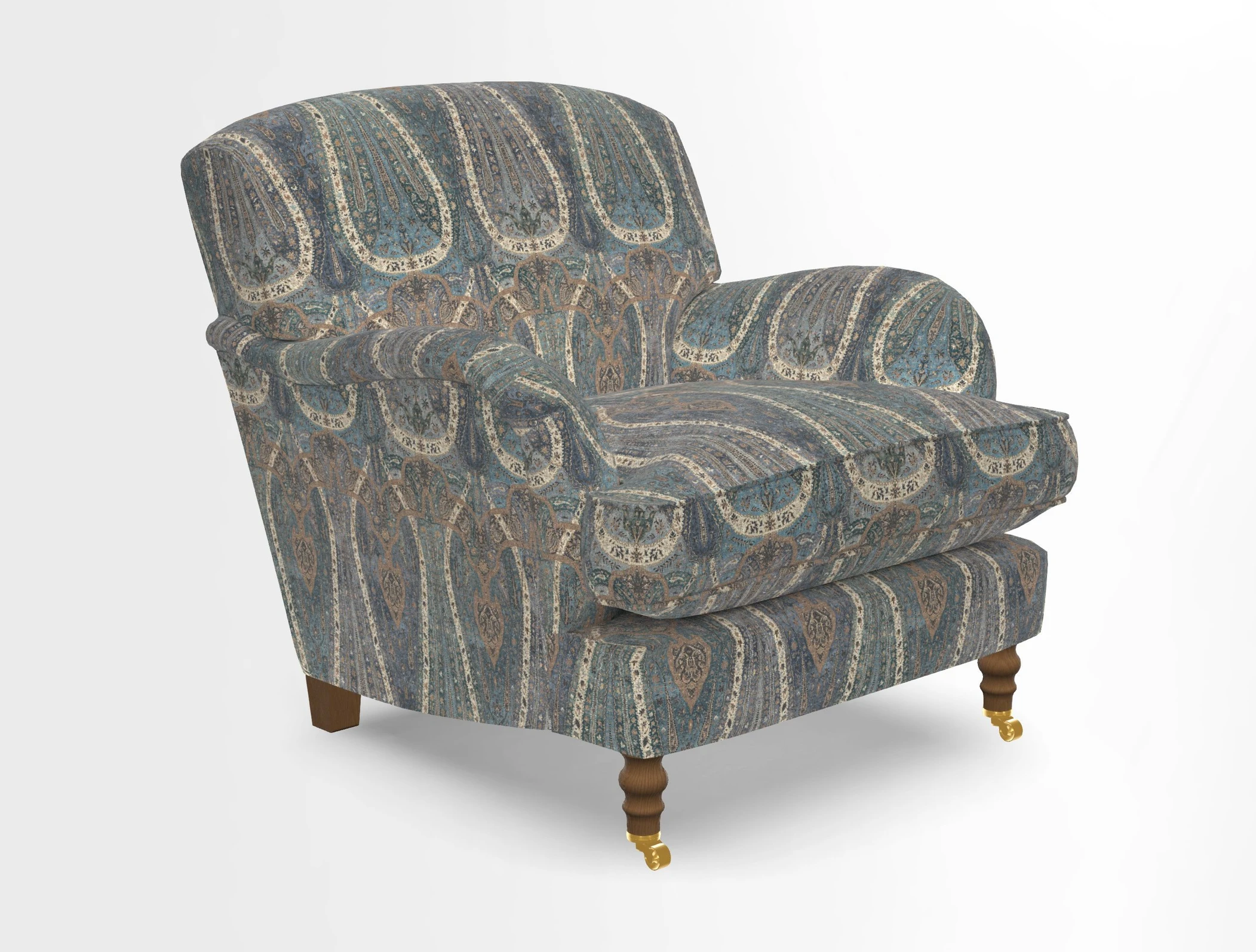 Kentwell Chair in Caroline Maria Applebee Collage Wildflowers with fringe in Sophie Bullion Currant