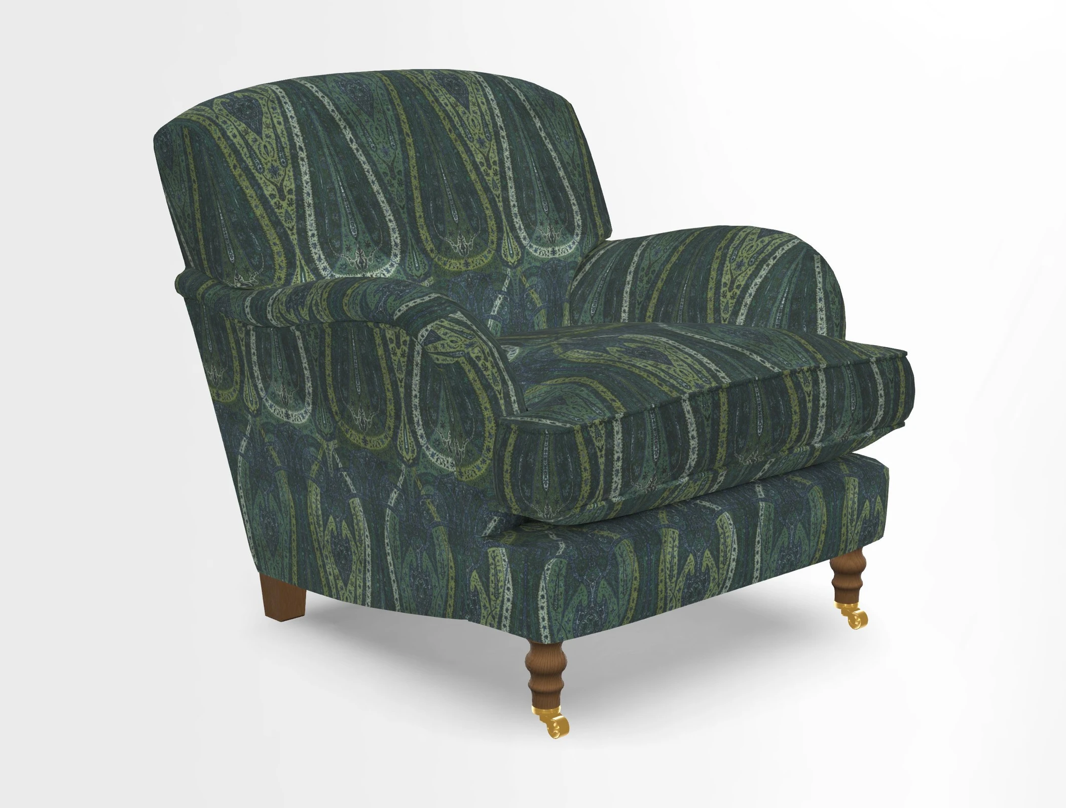 Kentwell Chair in Caroline Maria Applebee Collage Wildflowers with fringe in Sophie Bullion Currant