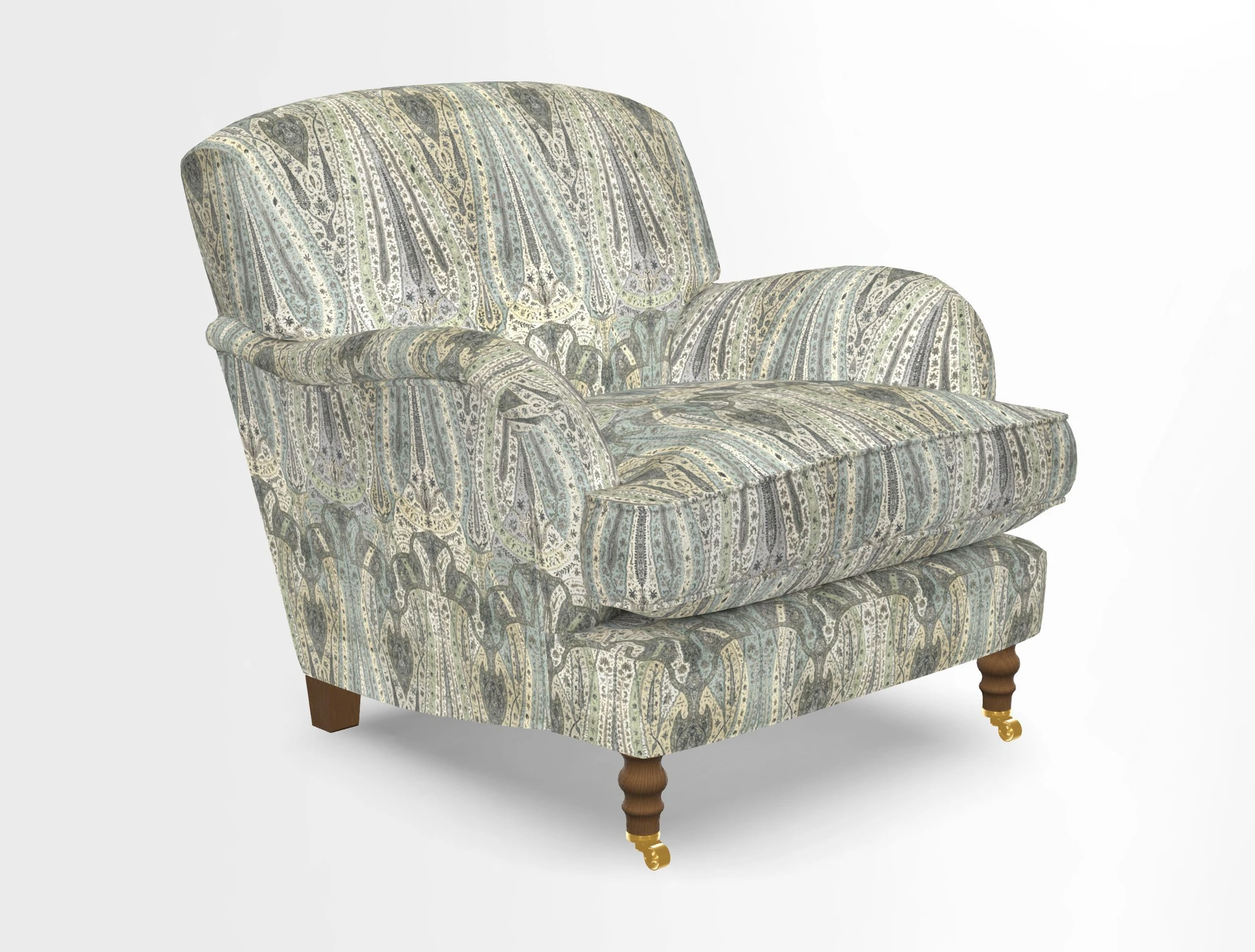 Kentwell Chair in Caroline Maria Applebee Collage Wildflowers with fringe in Sophie Bullion Currant