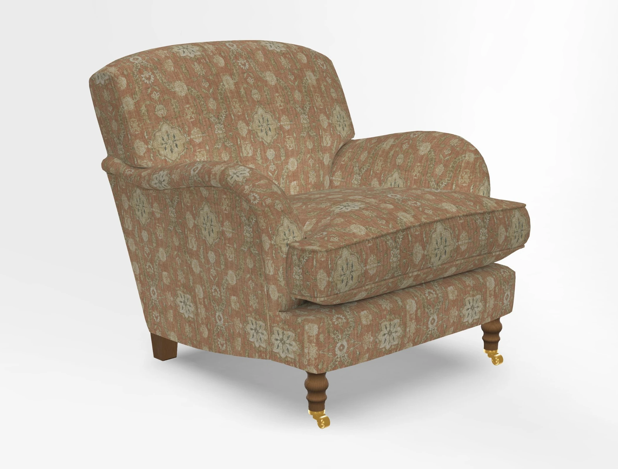Kentwell Chair in Caroline Maria Applebee Collage Wildflowers with fringe in Sophie Bullion Currant