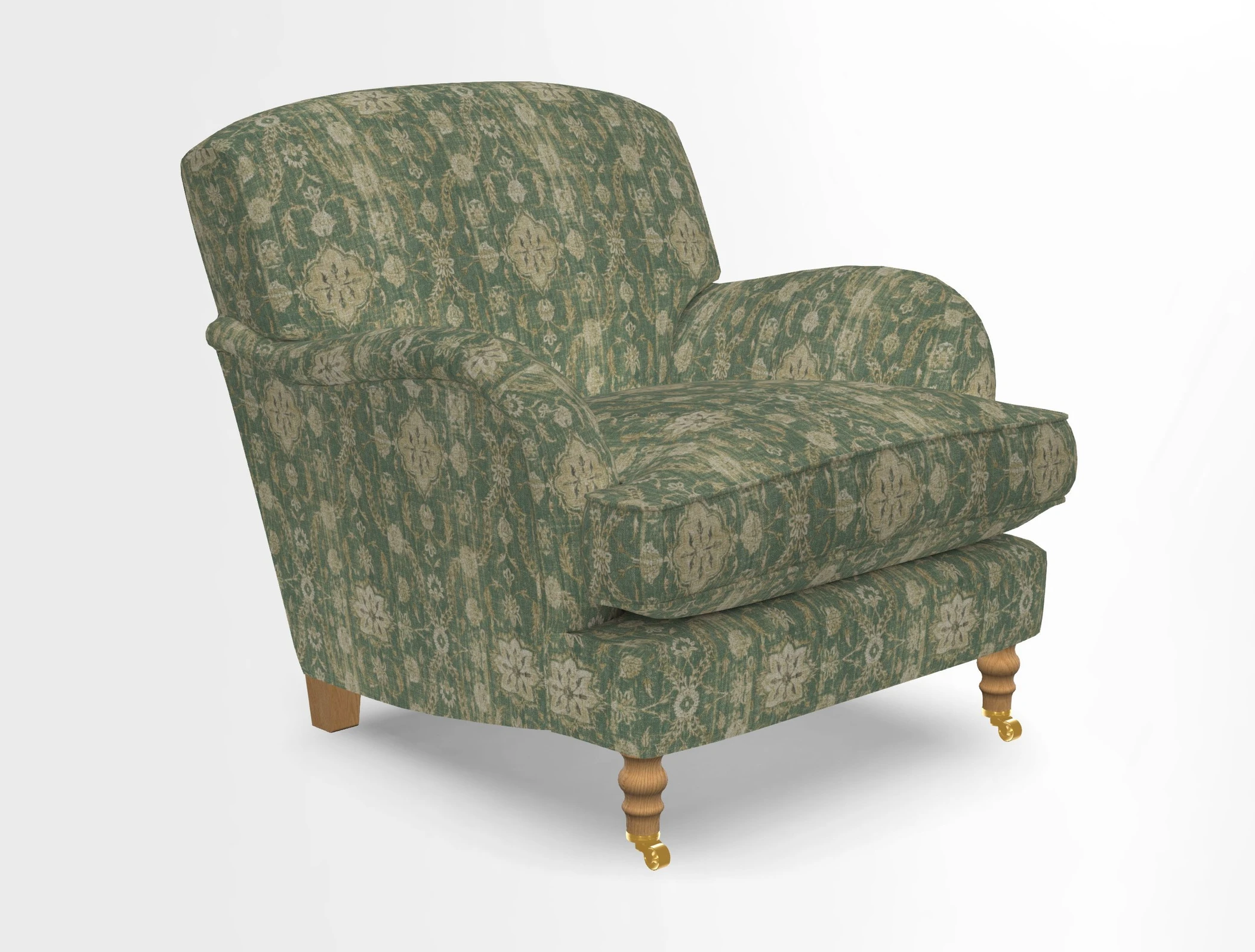 Kentwell Chair in Caroline Maria Applebee Collage Wildflowers with fringe in Sophie Bullion Currant