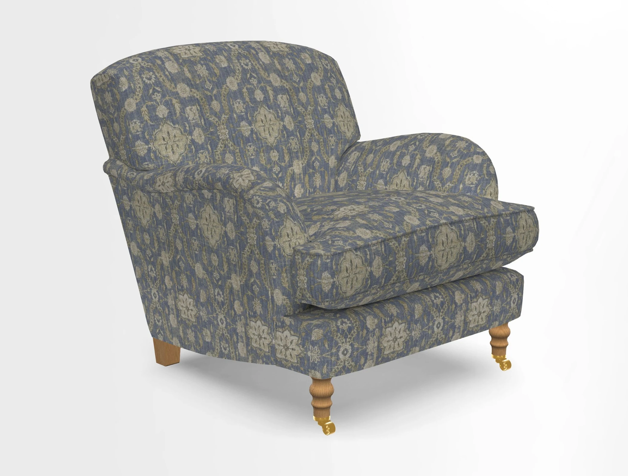 Kentwell Chair in Caroline Maria Applebee Collage Wildflowers with fringe in Sophie Bullion Currant