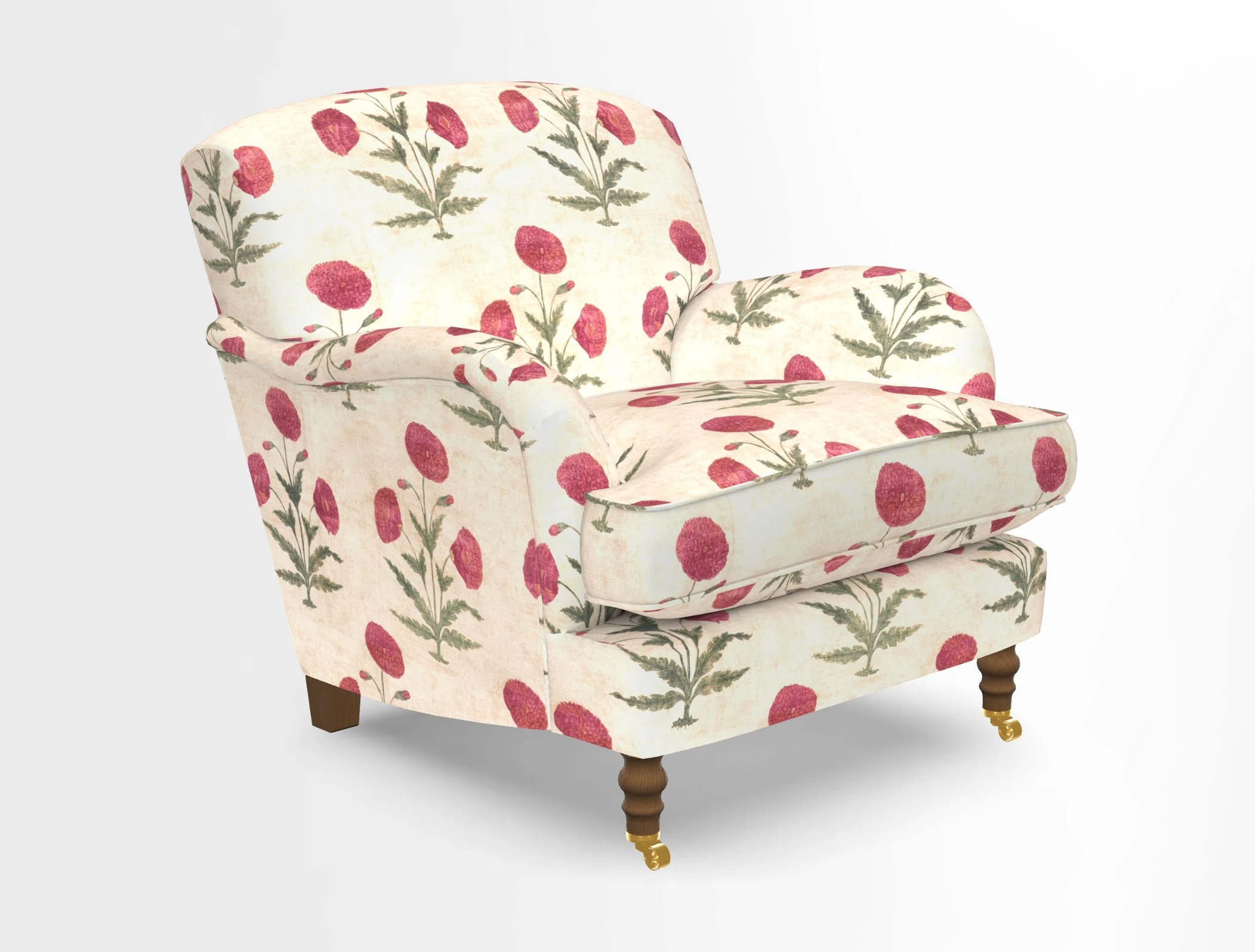 Kentwell Chair in Caroline Maria Applebee Collage Wildflowers with fringe in Sophie Bullion Currant