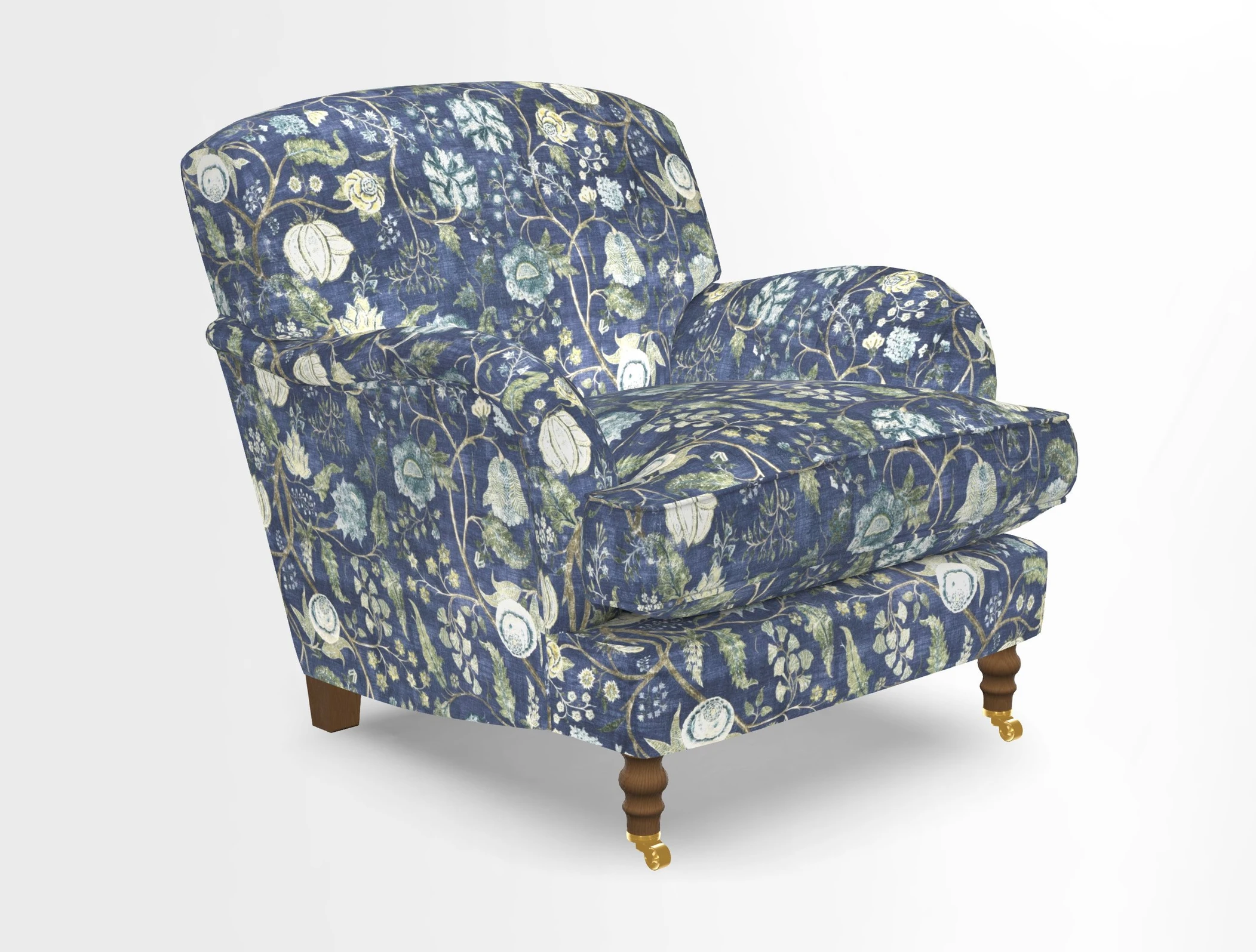 Kentwell Chair in Caroline Maria Applebee Collage Wildflowers with fringe in Sophie Bullion Currant