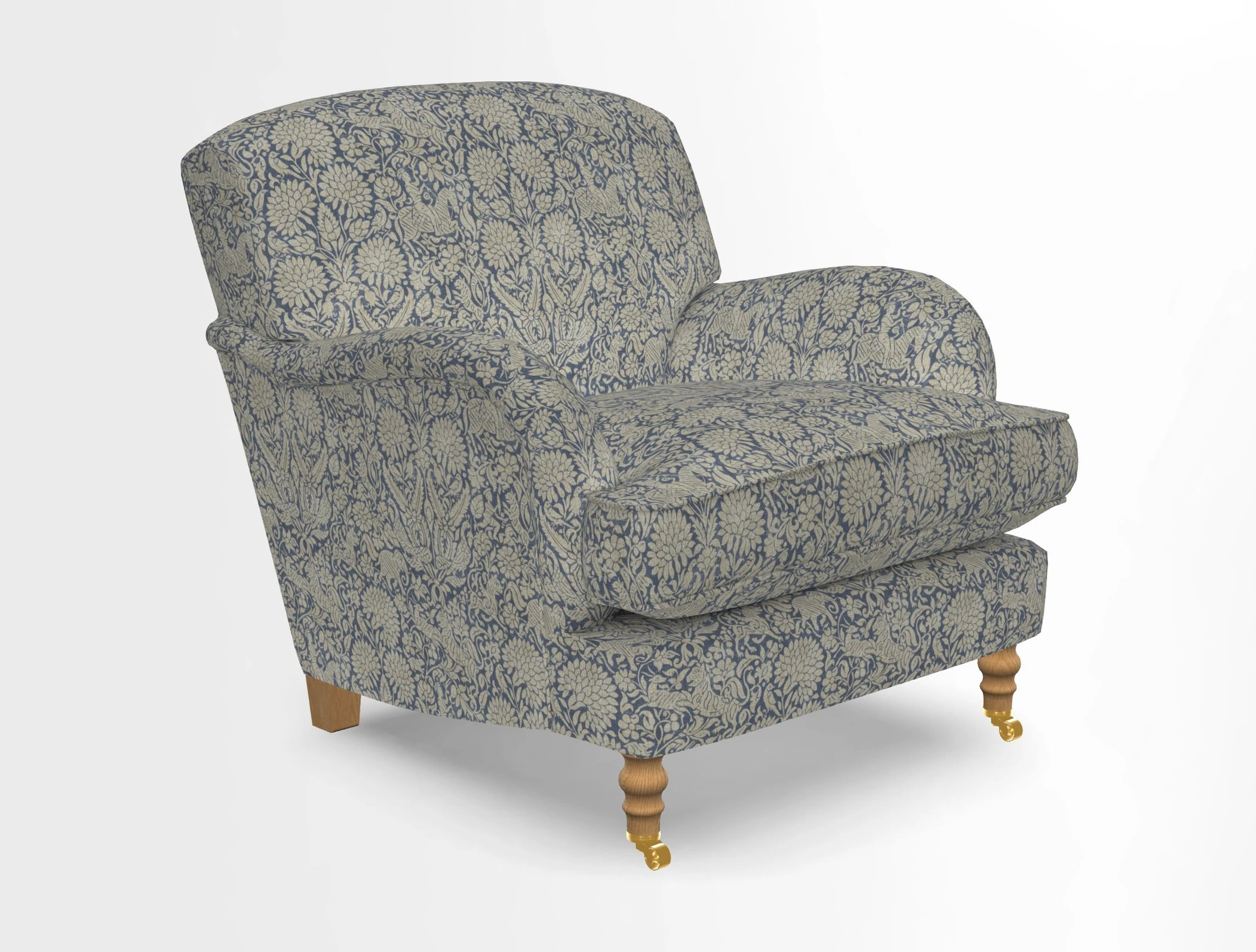 Kentwell Chair in Caroline Maria Applebee Collage Wildflowers with fringe in Sophie Bullion Currant