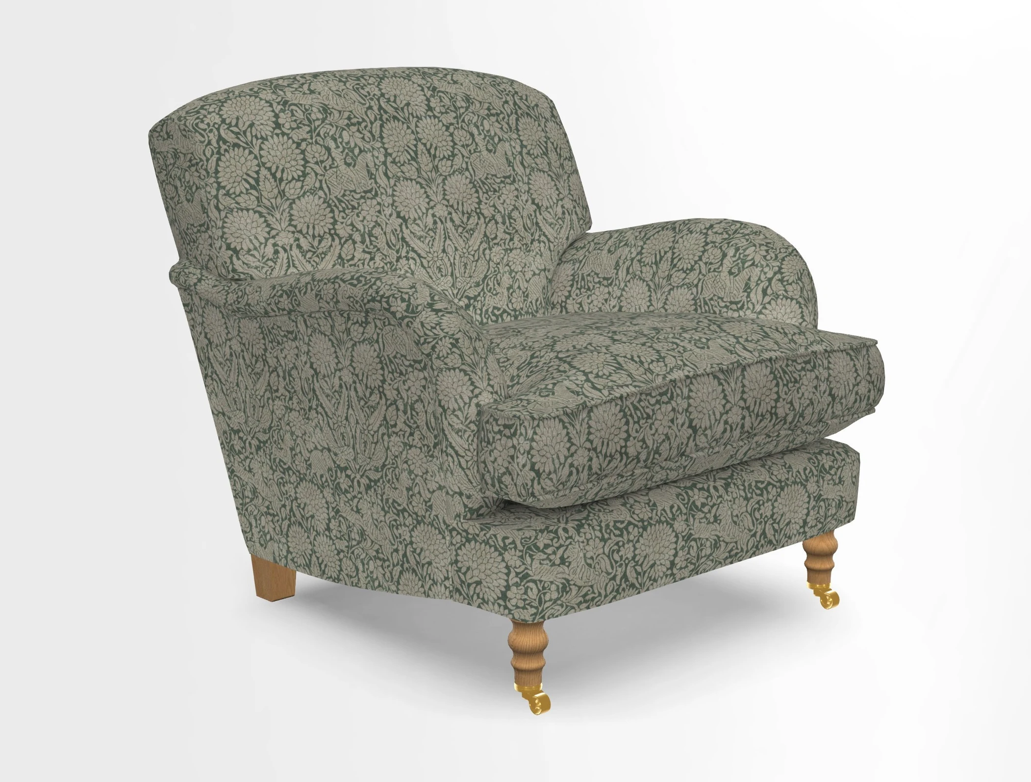 Kentwell Chair in Caroline Maria Applebee Collage Wildflowers with fringe in Sophie Bullion Currant
