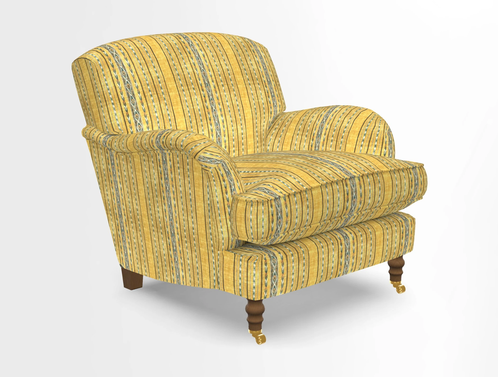 Kentwell Chair in Caroline Maria Applebee Collage Wildflowers with fringe in Sophie Bullion Currant