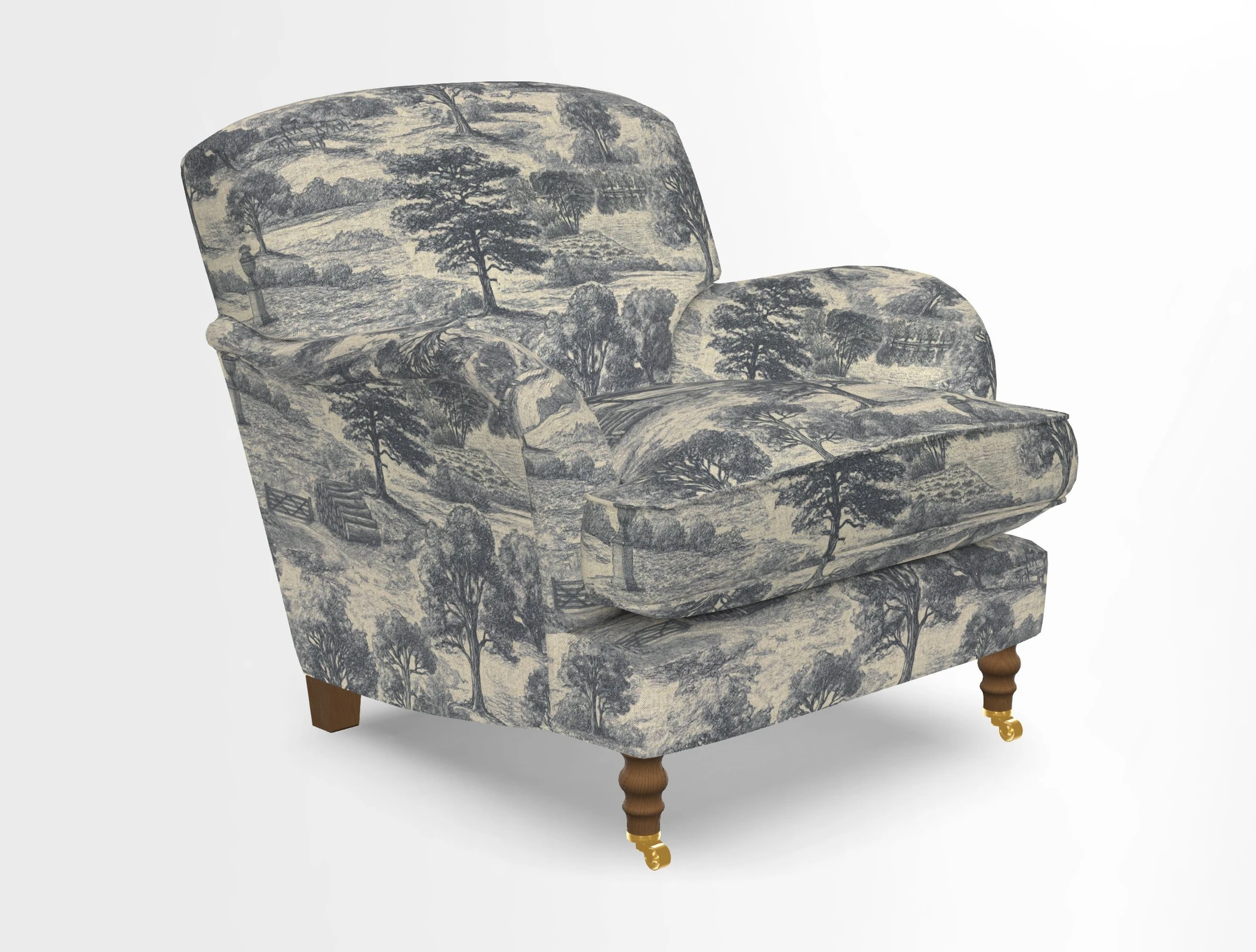 Kentwell Chair in Caroline Maria Applebee Collage Wildflowers with fringe in Sophie Bullion Currant