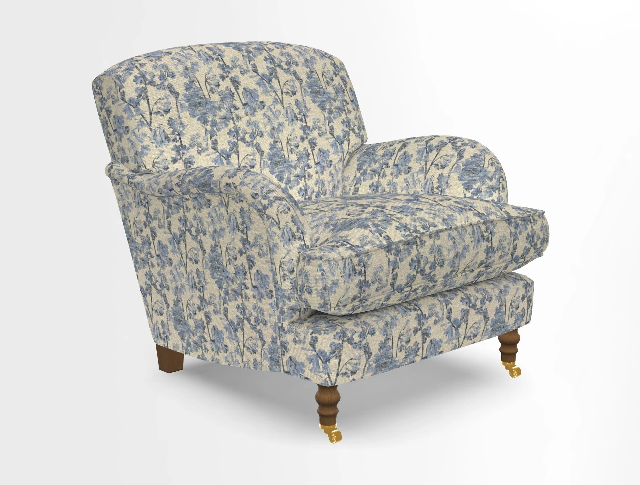 Kentwell Chair in Caroline Maria Applebee Collage Wildflowers with fringe in Sophie Bullion Currant