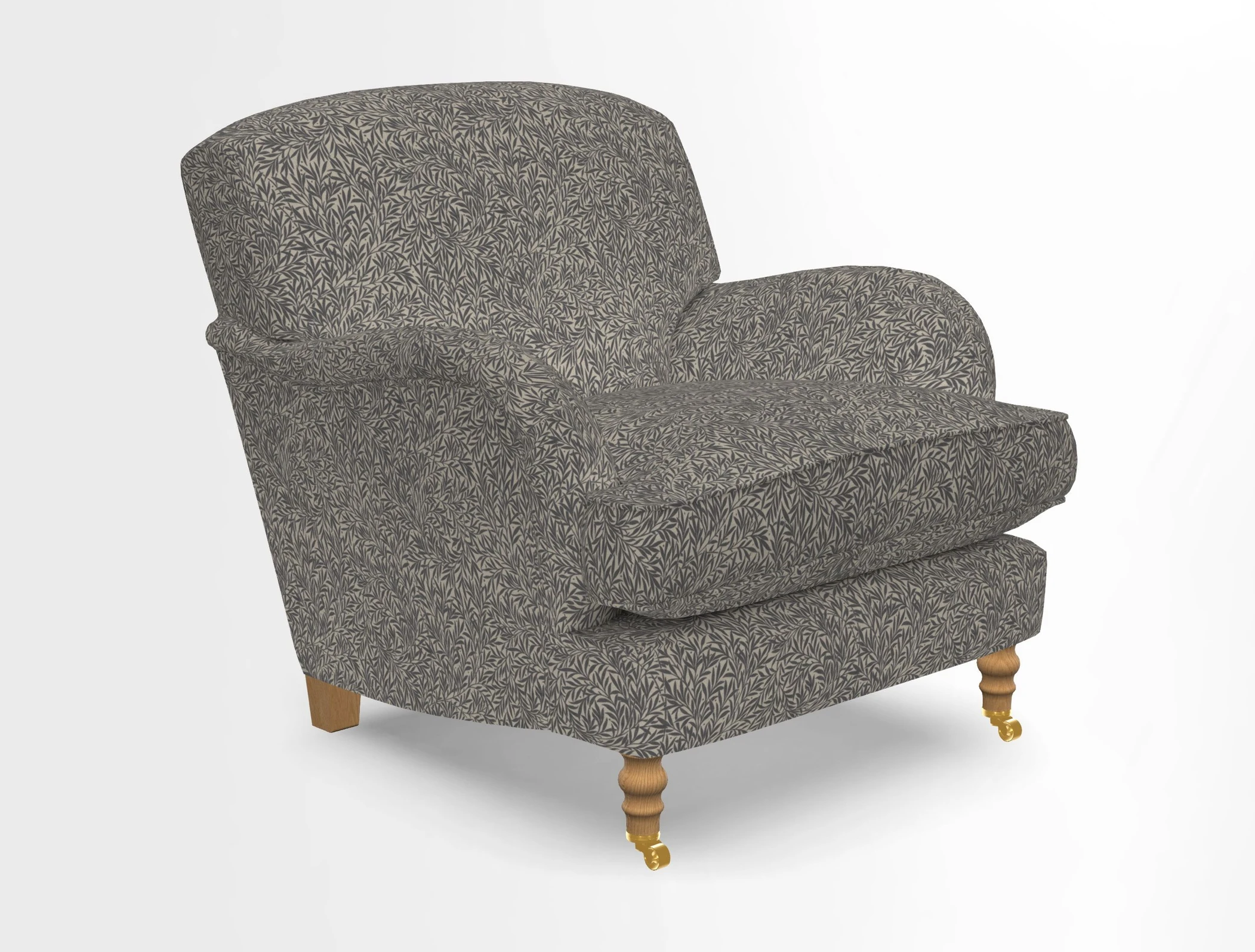 Kentwell Chair in Caroline Maria Applebee Collage Wildflowers with fringe in Sophie Bullion Currant
