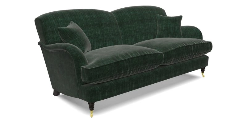 Kentwell 3 Seater 2 Hump Sofa in RHS Botanicals Henry Moon Lions Tail Teal