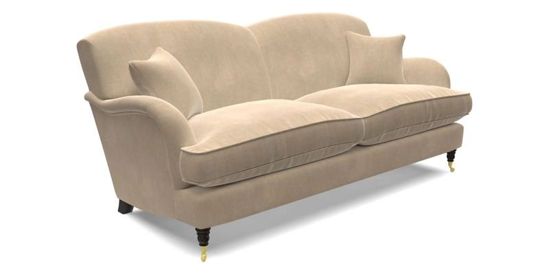 Kentwell 3 Seater 2 Hump Sofa in RHS Botanicals Henry Moon Lions Tail Teal