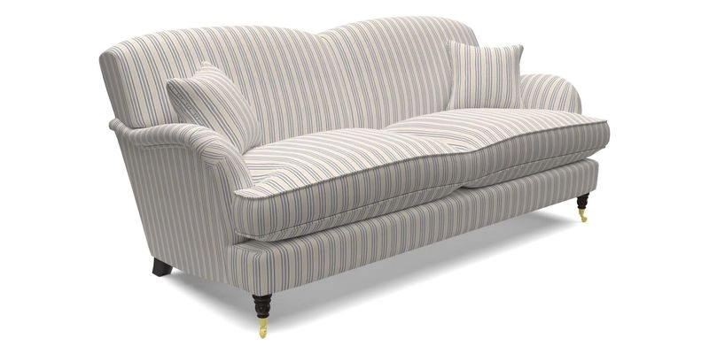 Kentwell 3 Seater 2 Hump Sofa in RHS Botanicals Henry Moon Lions Tail Teal