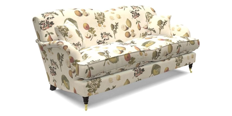 Kentwell 3 Seater 2 Hump Sofa in RHS Botanicals Henry Moon Lions Tail Teal