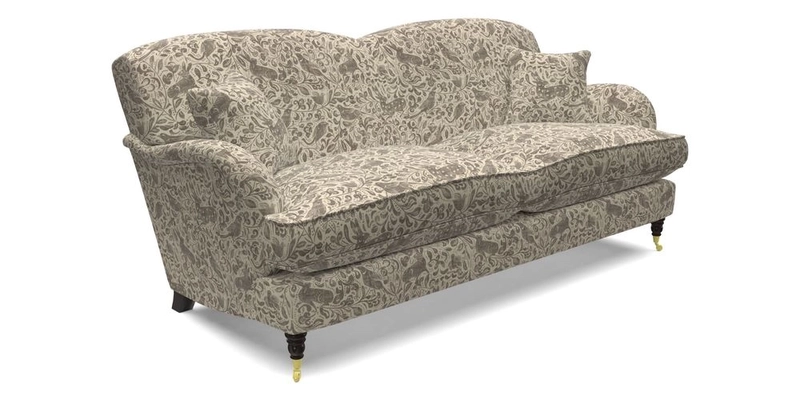 Kentwell 3 Seater 2 Hump Sofa in RHS Botanicals Henry Moon Lions Tail Teal