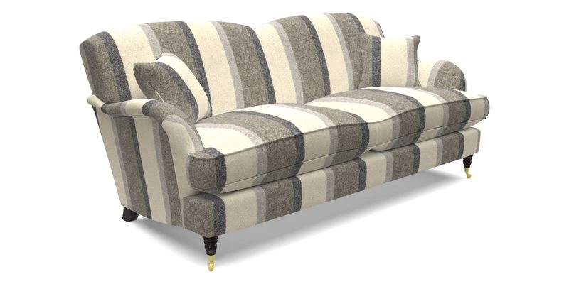 Kentwell 3 Seater 2 Hump Sofa in RHS Botanicals Henry Moon Lions Tail Teal