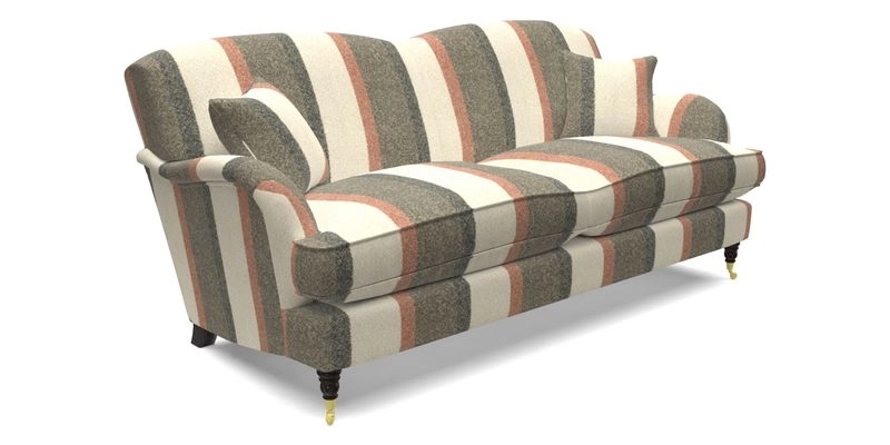 Kentwell 3 Seater 2 Hump Sofa in RHS Botanicals Henry Moon Lions Tail Teal