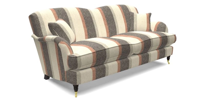 Kentwell 3 Seater 2 Hump Sofa in RHS Botanicals Henry Moon Lions Tail Teal