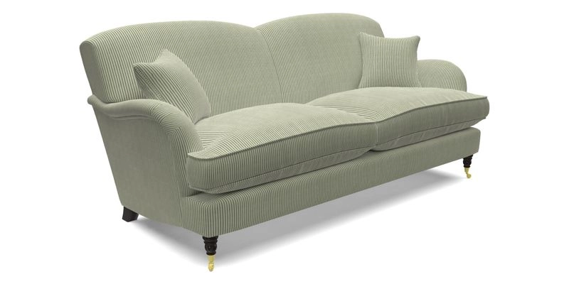 Kentwell 3 Seater 2 Hump Sofa in RHS Botanicals Henry Moon Lions Tail Teal