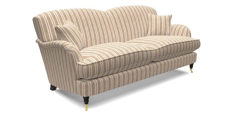 Kentwell 3 Seater 2 Hump Sofa in RHS Botanicals Henry Moon Lions Tail Teal