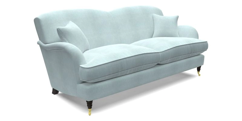 Kentwell 3 Seater 2 Hump Sofa in RHS Botanicals Henry Moon Lions Tail Teal