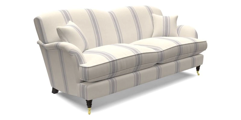 Kentwell 3 Seater 2 Hump Sofa in RHS Botanicals Henry Moon Lions Tail Teal