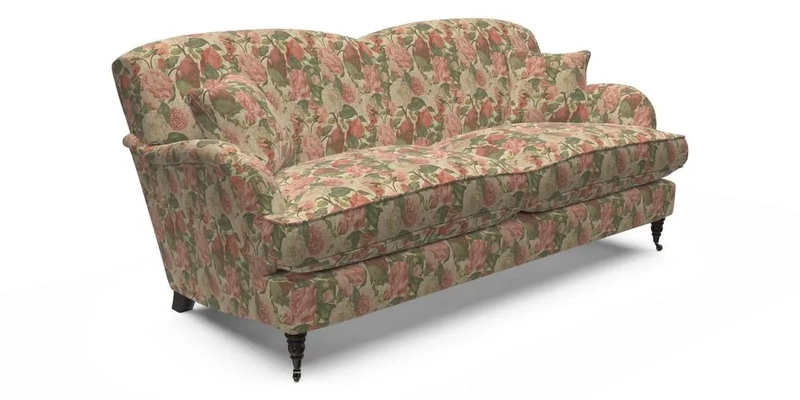 Kentwell 3 Seater 2 Hump Sofa in RHS Botanicals Henry Moon Lions Tail Teal