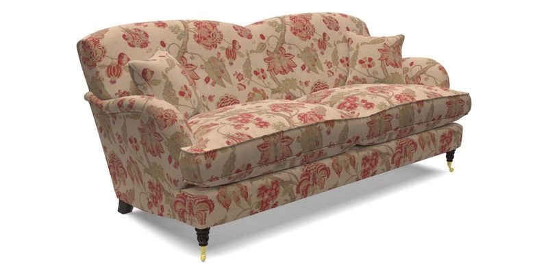 Kentwell 3 Seater 2 Hump Sofa in RHS Botanicals Henry Moon Lions Tail Teal