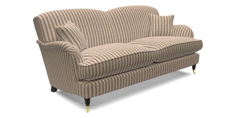 Kentwell 3 Seater 2 Hump Sofa in RHS Botanicals Henry Moon Lions Tail Teal