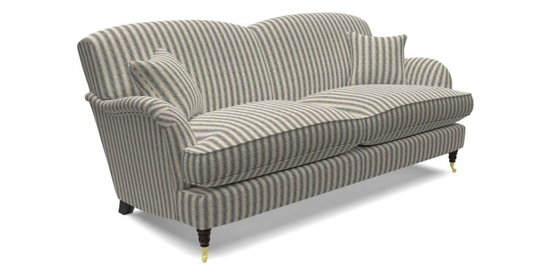 Kentwell 3 Seater 2 Hump Sofa in RHS Botanicals Henry Moon Lions Tail Teal